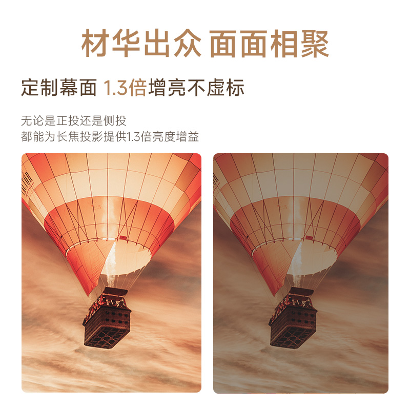 翎合致100英寸轻薄高亮画框幕布 实拍图 2
